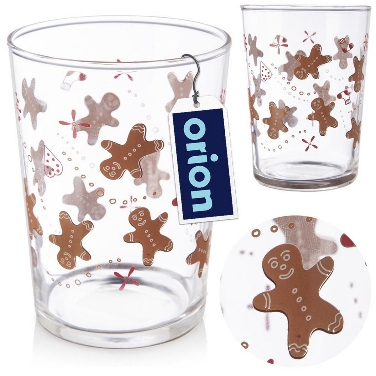TRINKGLAS Lebkuchen weiß bunt - Weiß, Glas (0.5L) - Orion 