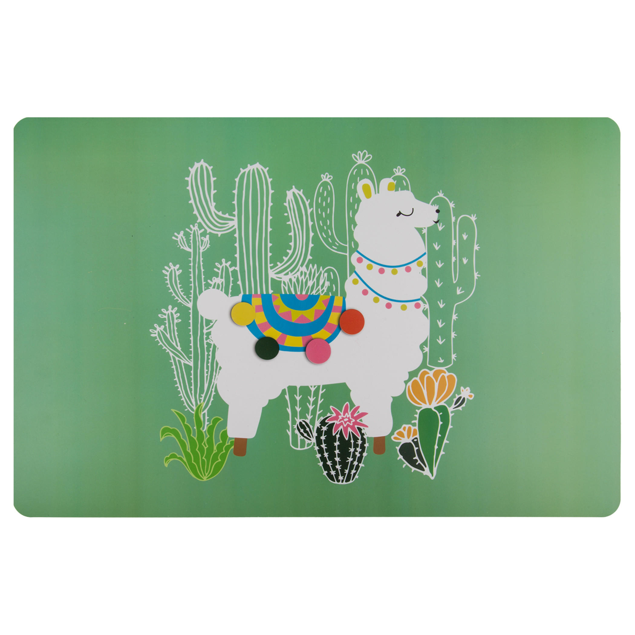 PLATZSET Lama Platzdeckchen Tischset Grün - Grün, Kunststoff (43/28/28cm) - TiborTex