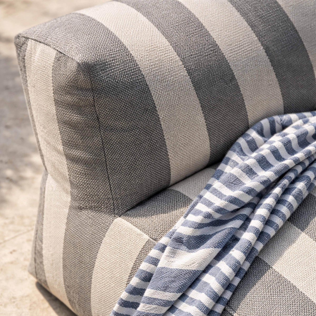 GARTENSESSEL, Grau - Grau, Textil (85/65/85cm) - Oviala