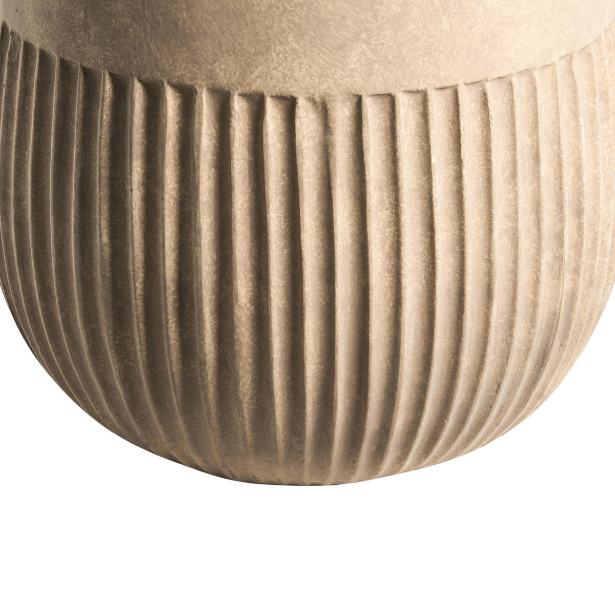 BLUMENKÜBEL Beige Pylaros - Beige, Keramik (47cm) - Beliani