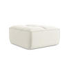 POUF Samt Stoff Beige - Beige/Creme, Kunststoff/Textil (80/43/93cm) - LaMiaSofa