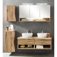 BADMÖBEL-SET 4-TLG. Kahla-03 - Braun, Holzwerkstoff (179/200/52cm) - Lomado