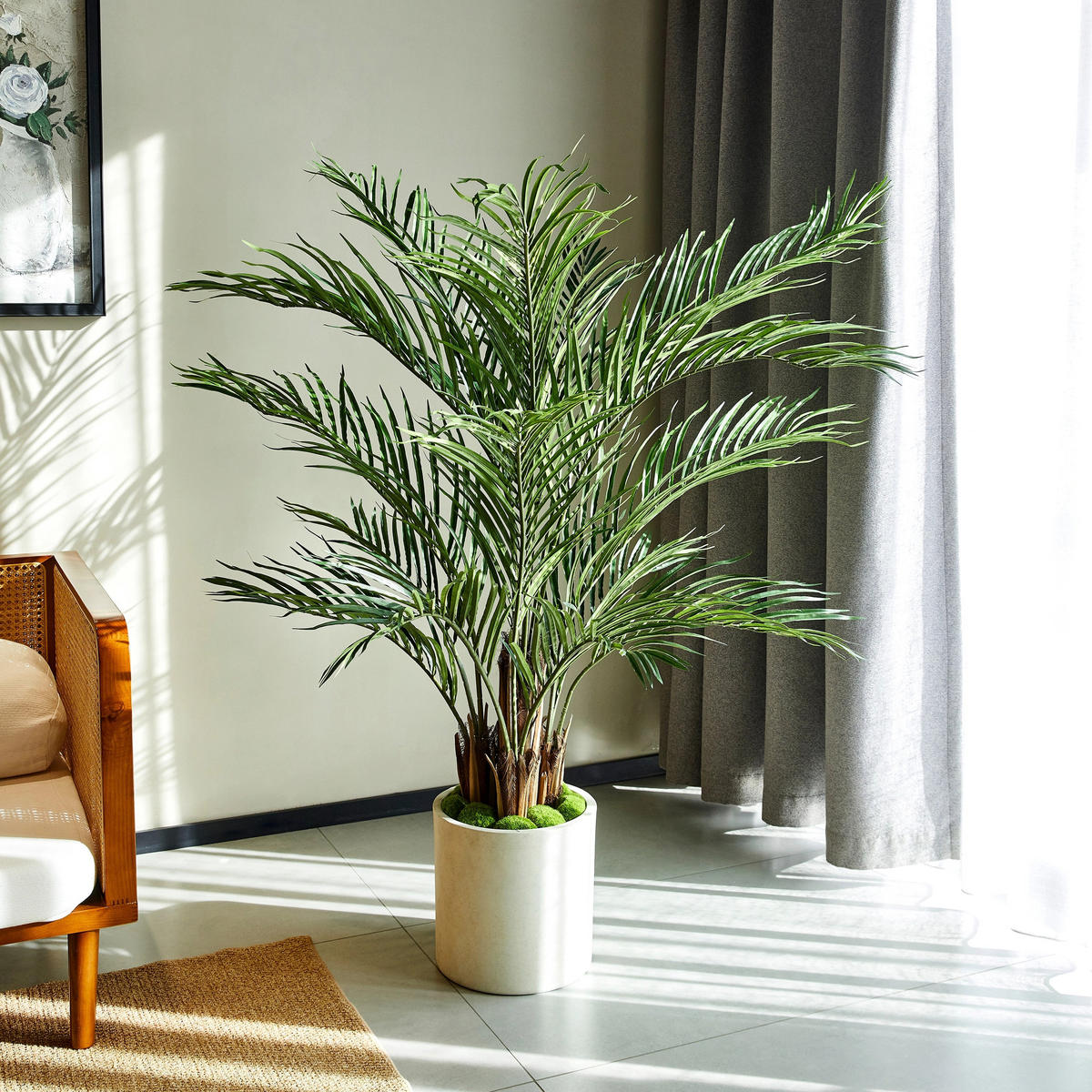 KUNSTBAUM Künstliche Kentia-Palme – Caliora 140 cm - Grün, Kunststoff (140cm) - aplanta