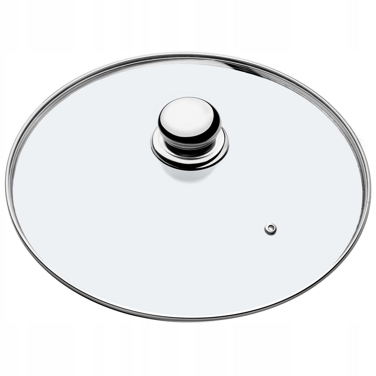 DECKEL mit Metallgriff, 28 cm - Transparent, Glas (28cm) - KADAX