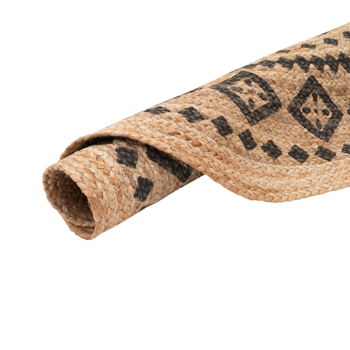 HANDGEFERTIGT JUTE TEPPICH NELE ETHNO RUND - Beige, Textil (120/120cm) - Pergamon
