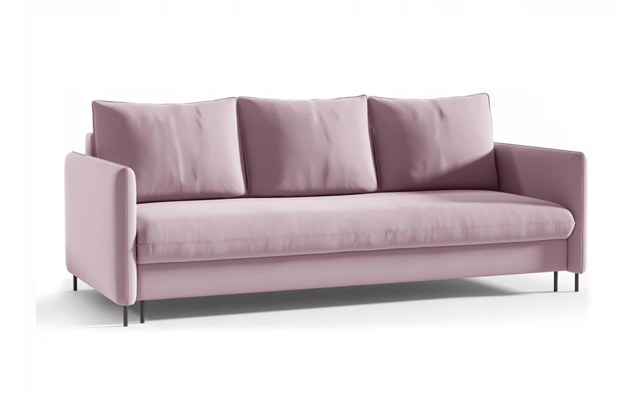 SCHLAFSOFA BELIS in Rosa - Rosa, Holzwerkstoff/Textil (216/95/100cm) - Bettso