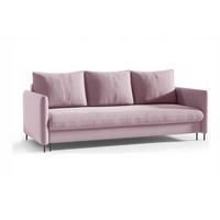 SCHLAFSOFA BELIS in Rosa - Rosa, Holzwerkstoff/Textil (216/95/100cm) - Bettso
