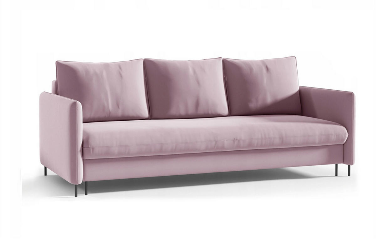 SCHLAFSOFA BELIS in Rosa - Rosa, Holzwerkstoff/Textil (216/95/100cm) - Bettso