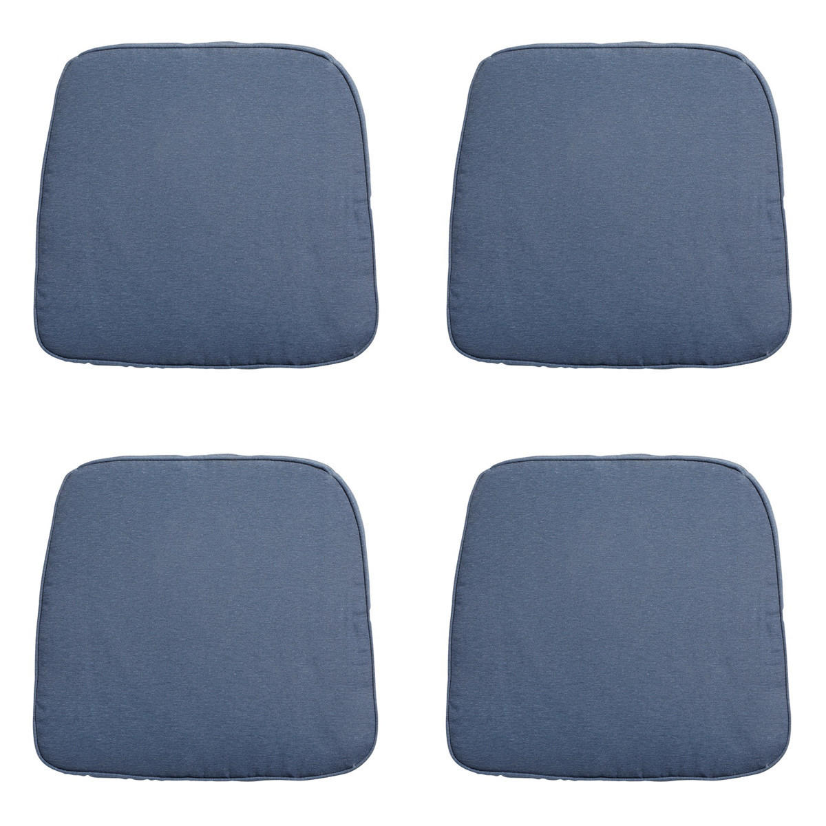 SITZKISSEN Panama 48/48 cm 4er-Set - Blaugrau, Textil (48/5/48cm) - Madison