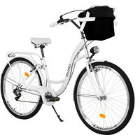 CITY-FAHRRAD Milord mit Metallkorb, 28 Zoll, Weiß, 1-Gang - Weiß, Metall (46cm) - Milordbikes