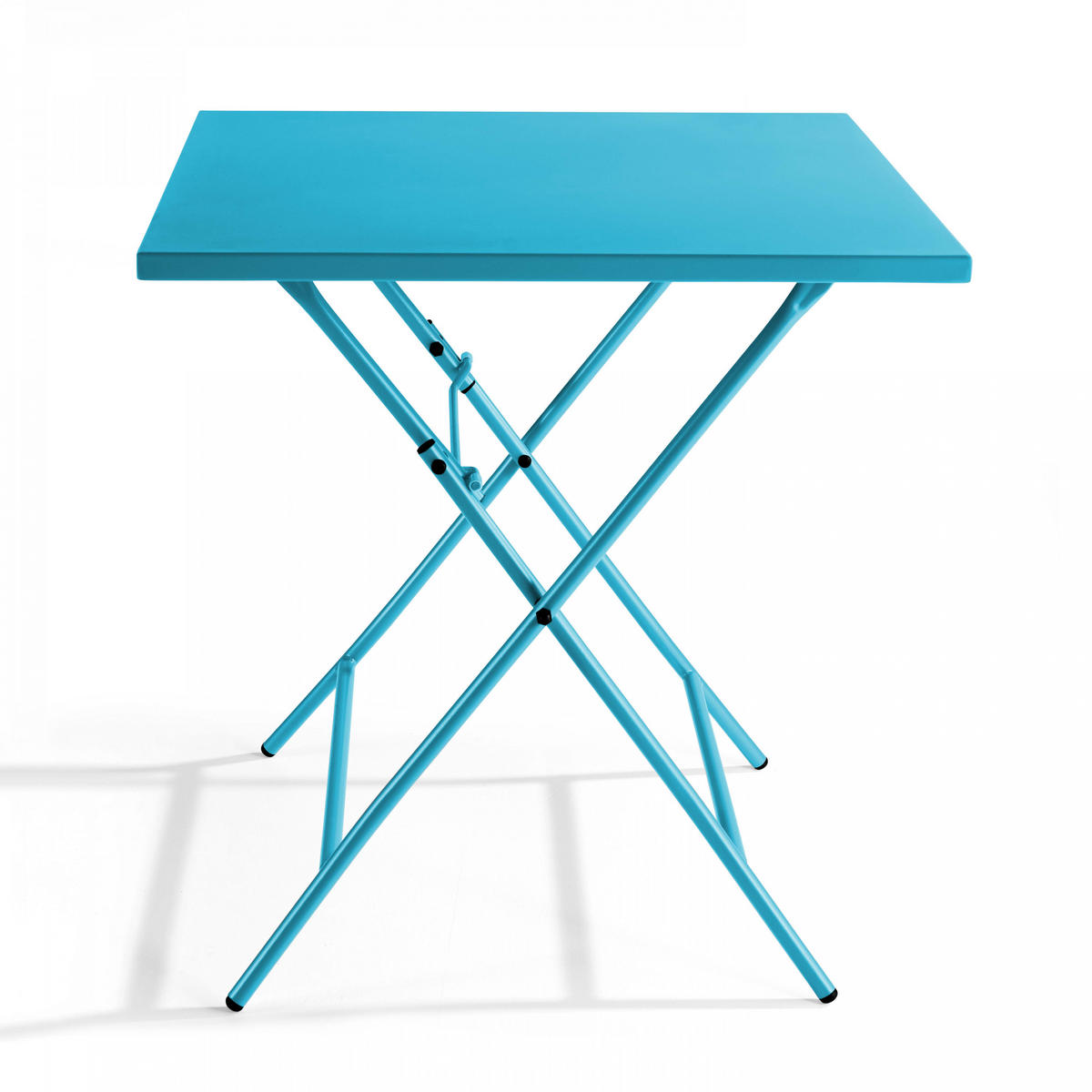 GARTENTISCH , klappbar, Blau - Blau, Metall (70/70/72cm) - Oviala