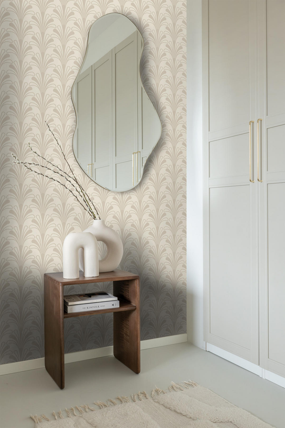 TAPETE Art Decó Muster 50 x 900 cm - Beige, Papier (50/900cm) - Origin Wallcoverings