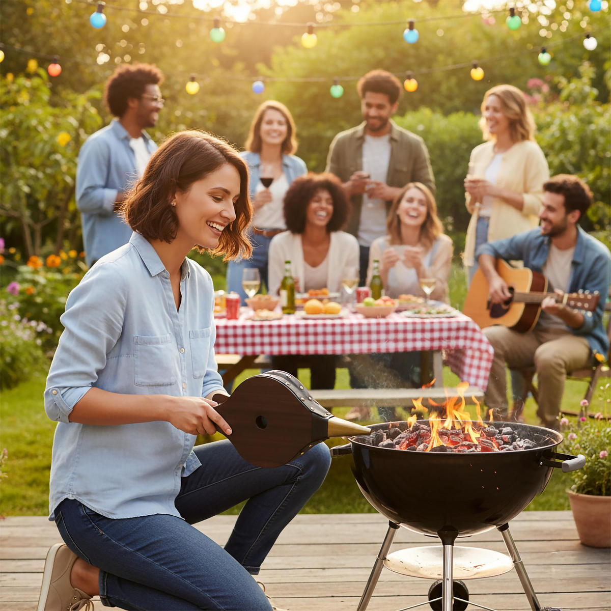 BLASEBALG - Braun, Holzwerkstoff/Kunststoff (17.5/40/4cm) - Relaxdays