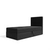 BOXBETT mit Bettkasten Kiberg Mini Basic 90x200 cm, Black - Schwarz, Textil (90/200cm) - Meblito