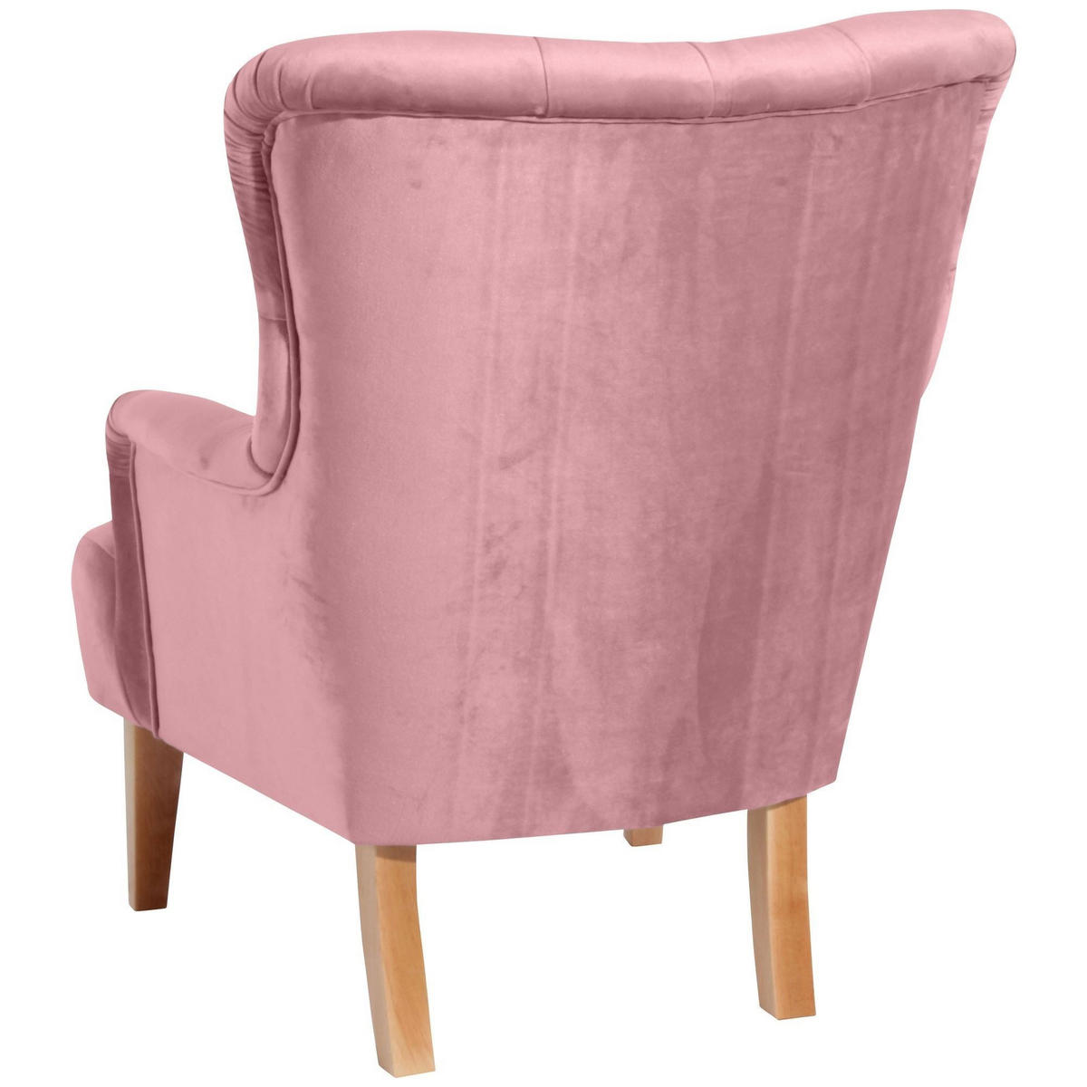 SESSEL Kaiya Bezug Samtvelours Buche natur / rosé - Rosa, Kunststoff (82/97/71cm) - 58aufmkessel