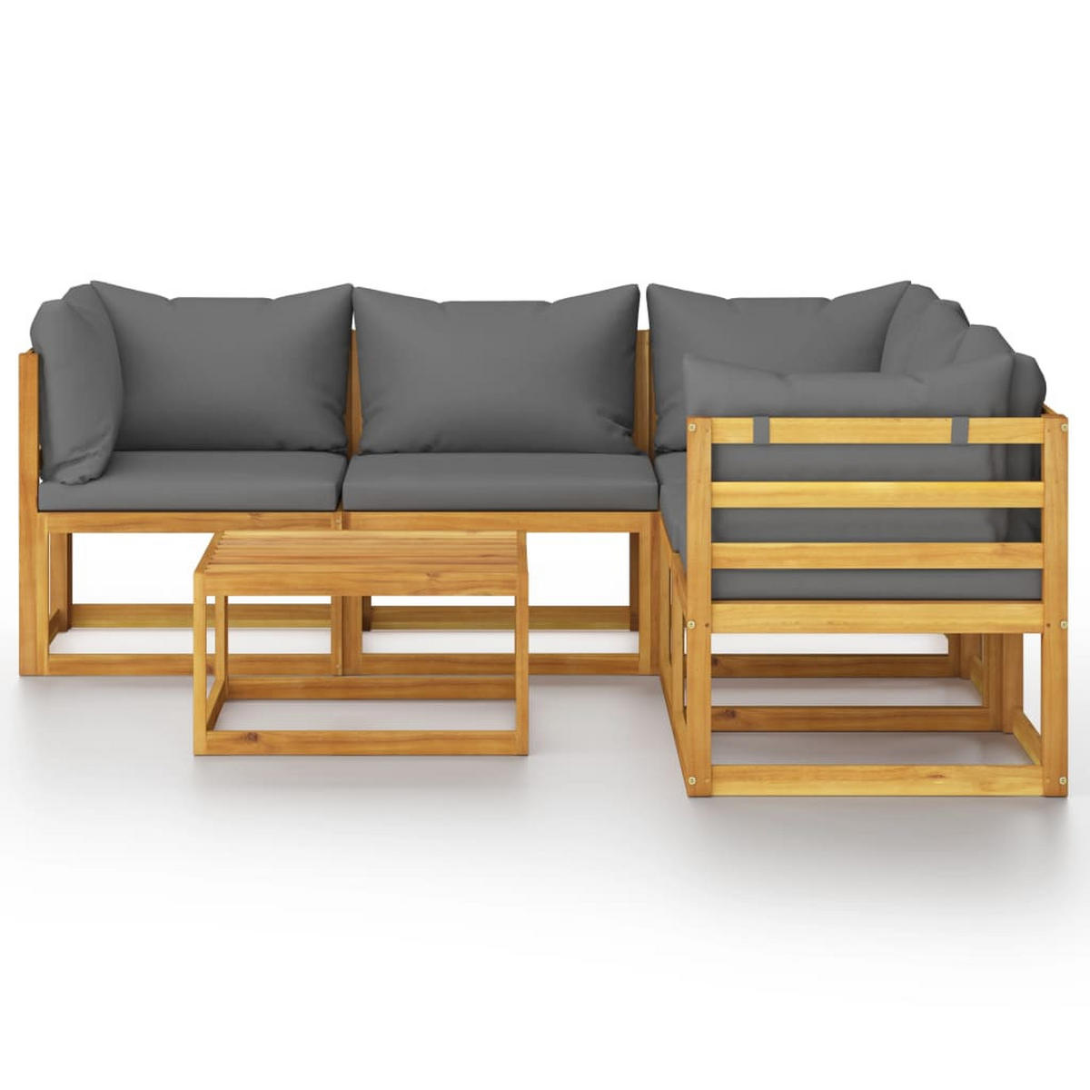 GARTENSET Regazzi 6-teilig - Grau, Holzwerkstoff - Nettlife