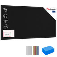 KREIDETAFEL mit Schwarz Holzrahmen 200x100cm - Schwarz, Holz (200/100/2cm) - ALLboards