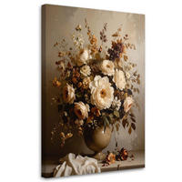 LEINWANDBILD Blumen 80x120cm - Beige, Textil (80/120cm) - Feeby