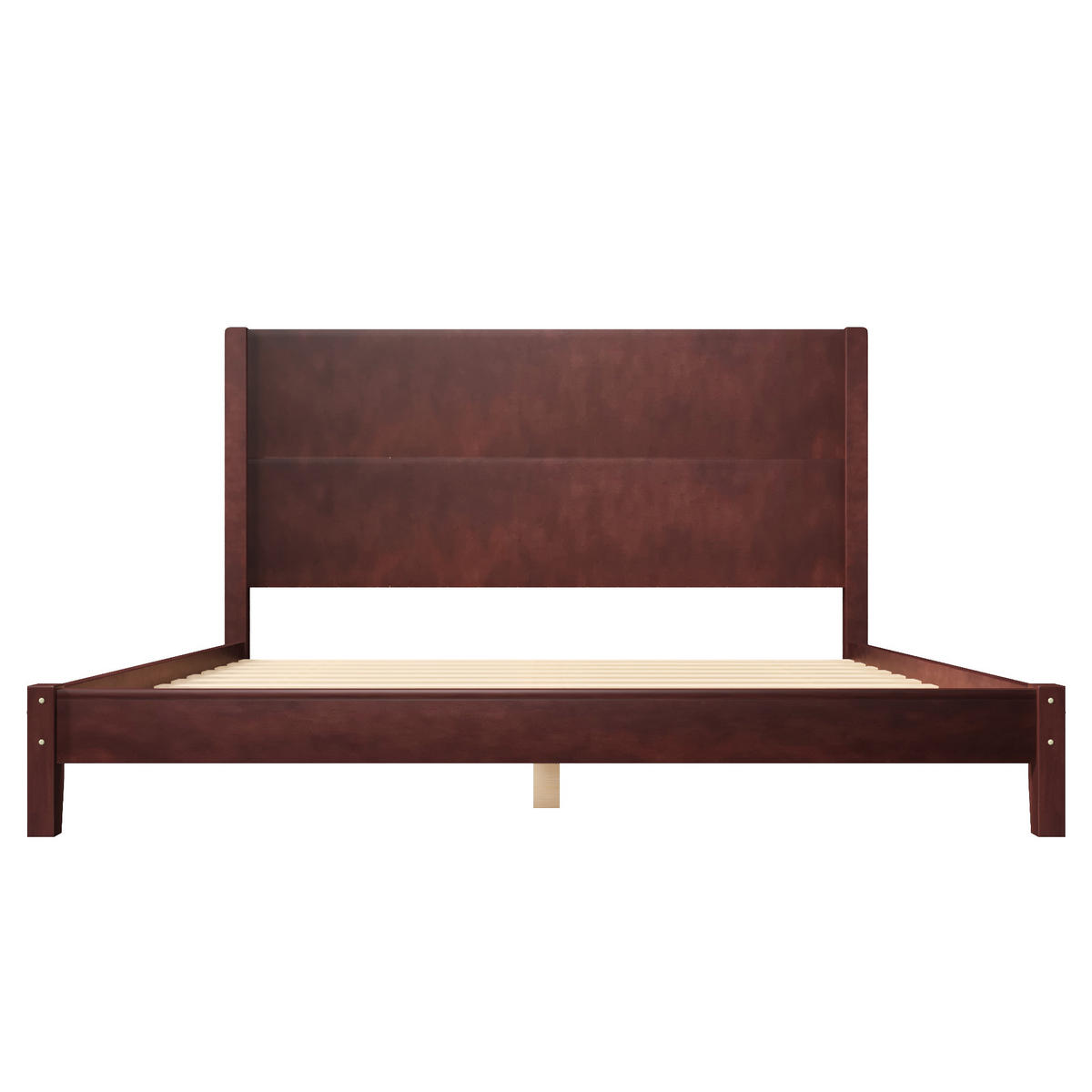 POLSTERBETT 160/200 cm Braun mit Kopfteil und Lattenrost - Braun, Holz (160/200cm) - Oxeza