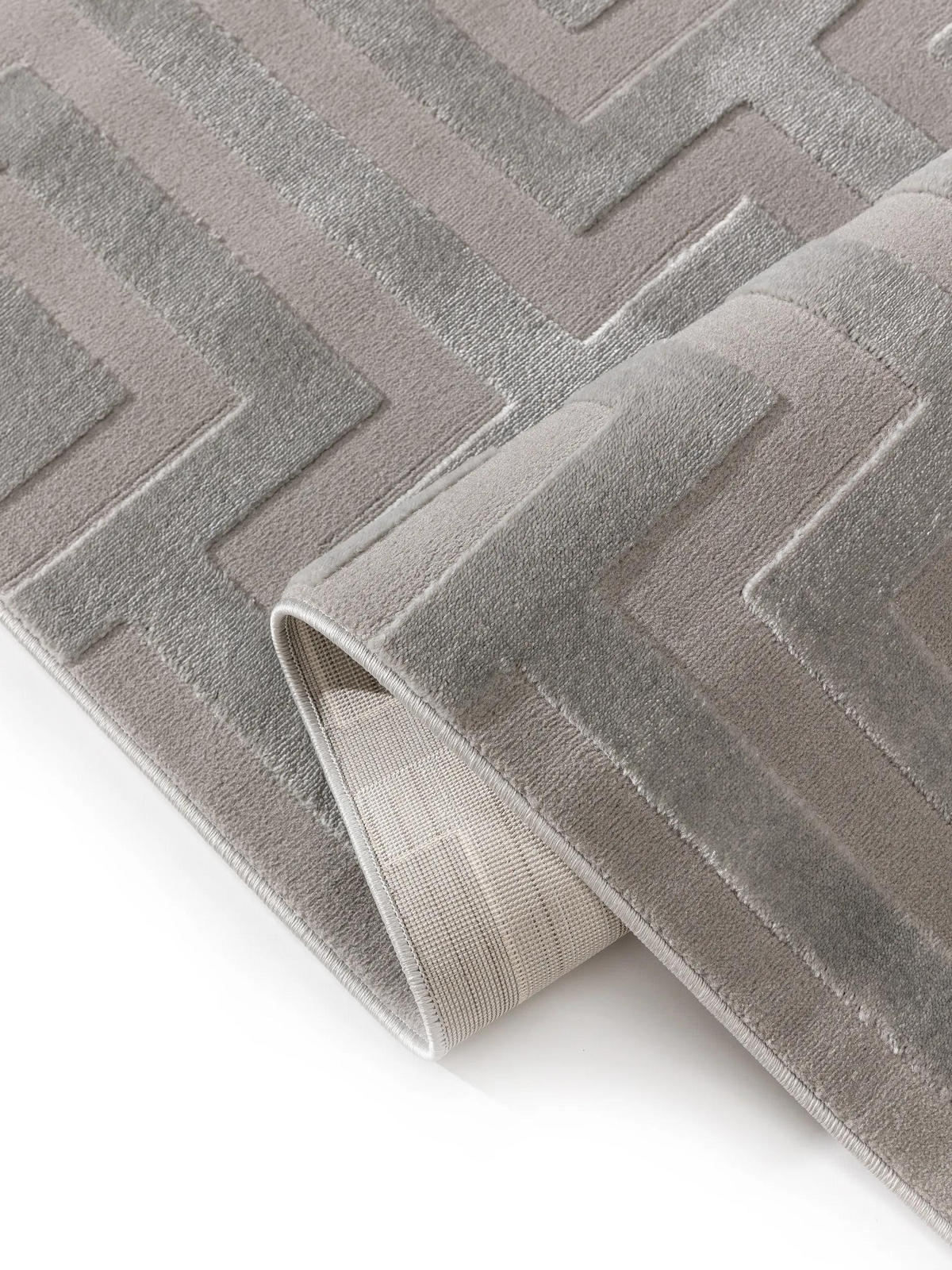 KOBEREC Claire Světle šedá 160x230 cm - šedá, plast/umělá hmota (160/230cm) - benuta