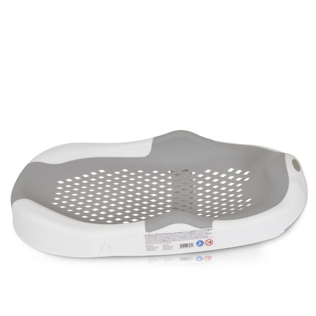 BABYBADEWANNE Badesitz Meshy grau faltbar rutschfest Wanneneinlage ab Geburt - Grau, Kunststoff (30/55cm) - Moni