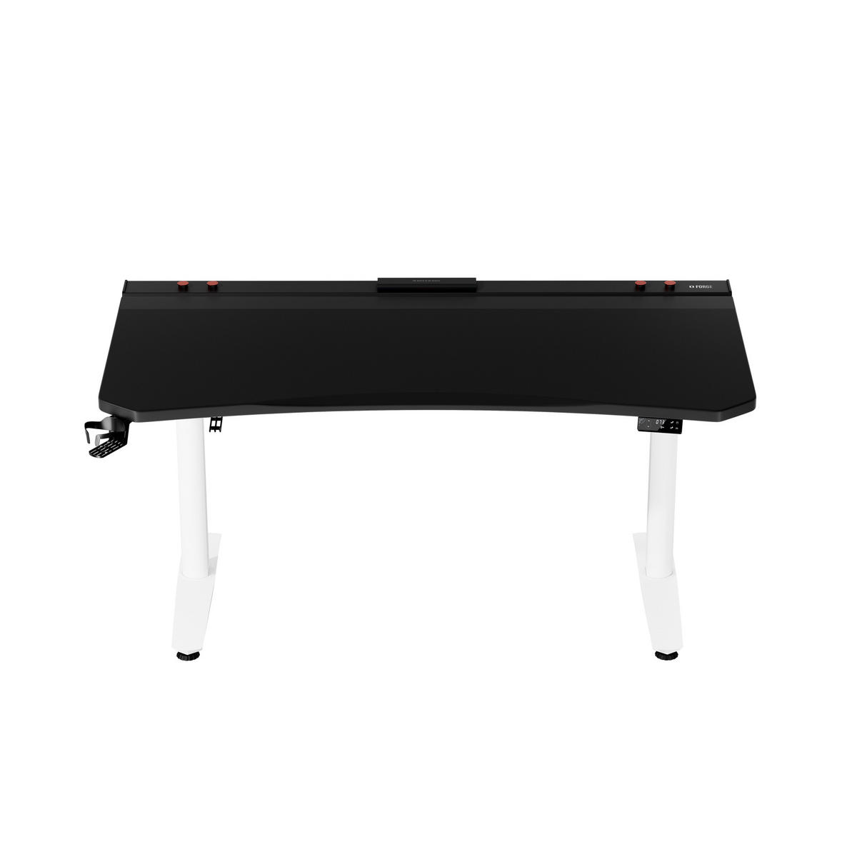 ELEKTRISCH verstellbarer Gaming-Schreibtisch X-Forge 160 x 80 cm - Schwarz/Weiß, Metall (80/160/72cm) - Diablo Chairs