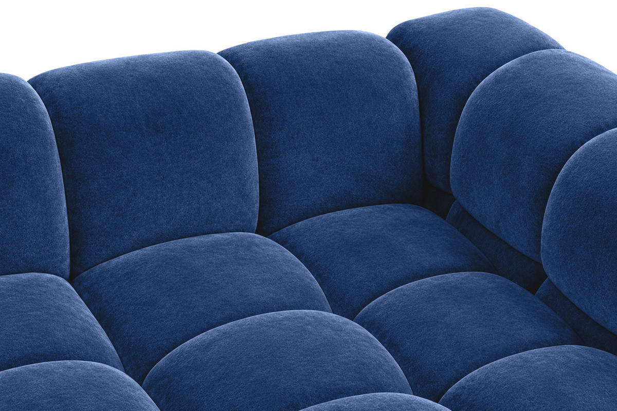 ECKSOFA L-Form, Veloursstoff Bluvel, Tintenblau, Rechts, Averro XL - Blau, Holz (320/150cm) - Kaiser Möbel