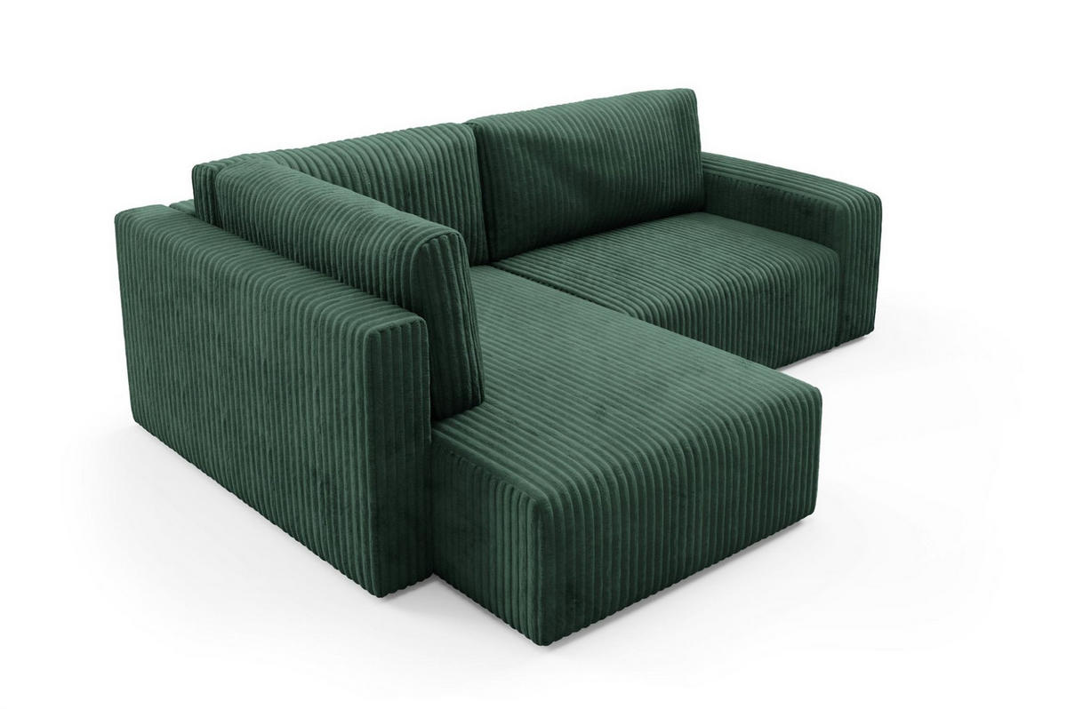 ECKSOFA Natalia Xl - Grün, Holzwerkstoff/Textil (182/245cm) - Fun Möbel