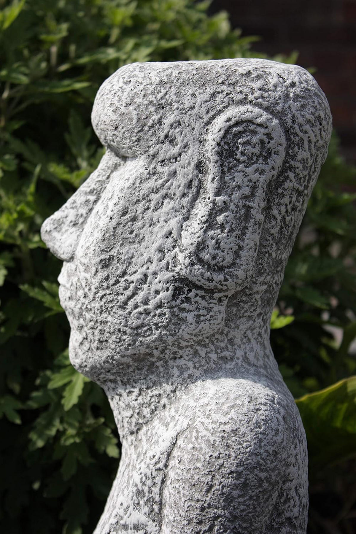 STEINFIGUR Osterinsel Statue frostfest massiver Steinguss - Grau, Stein (15/38/14cm) - stoneandstyle