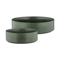 SALATSCHALEN Scandi Ø21,5cm und Ø27,5cm - 2er-Set - Olive - Grün, Keramik - Björn