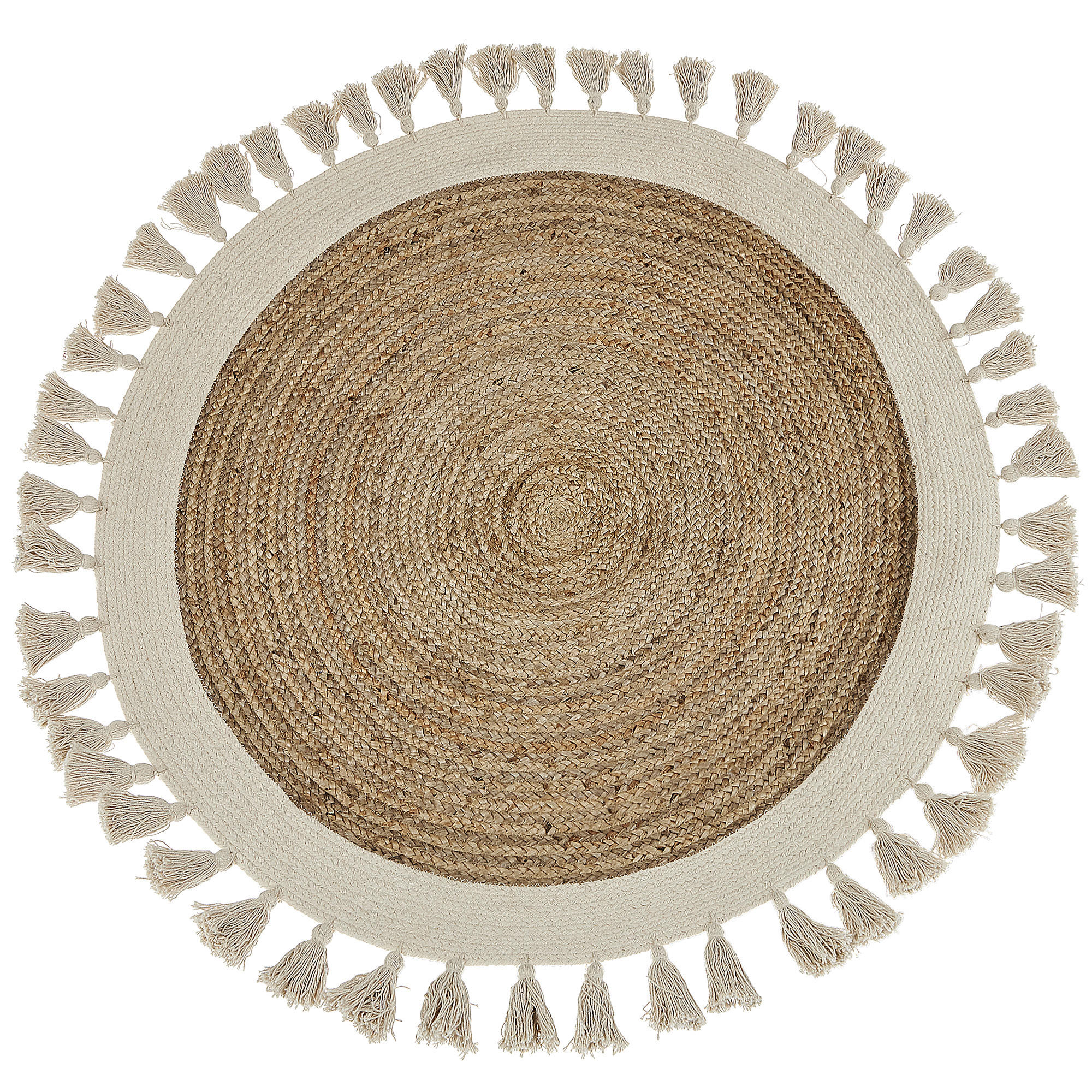 TEPPICH Beige Samsun - Beige, Textil (120/120cm) - Beliani