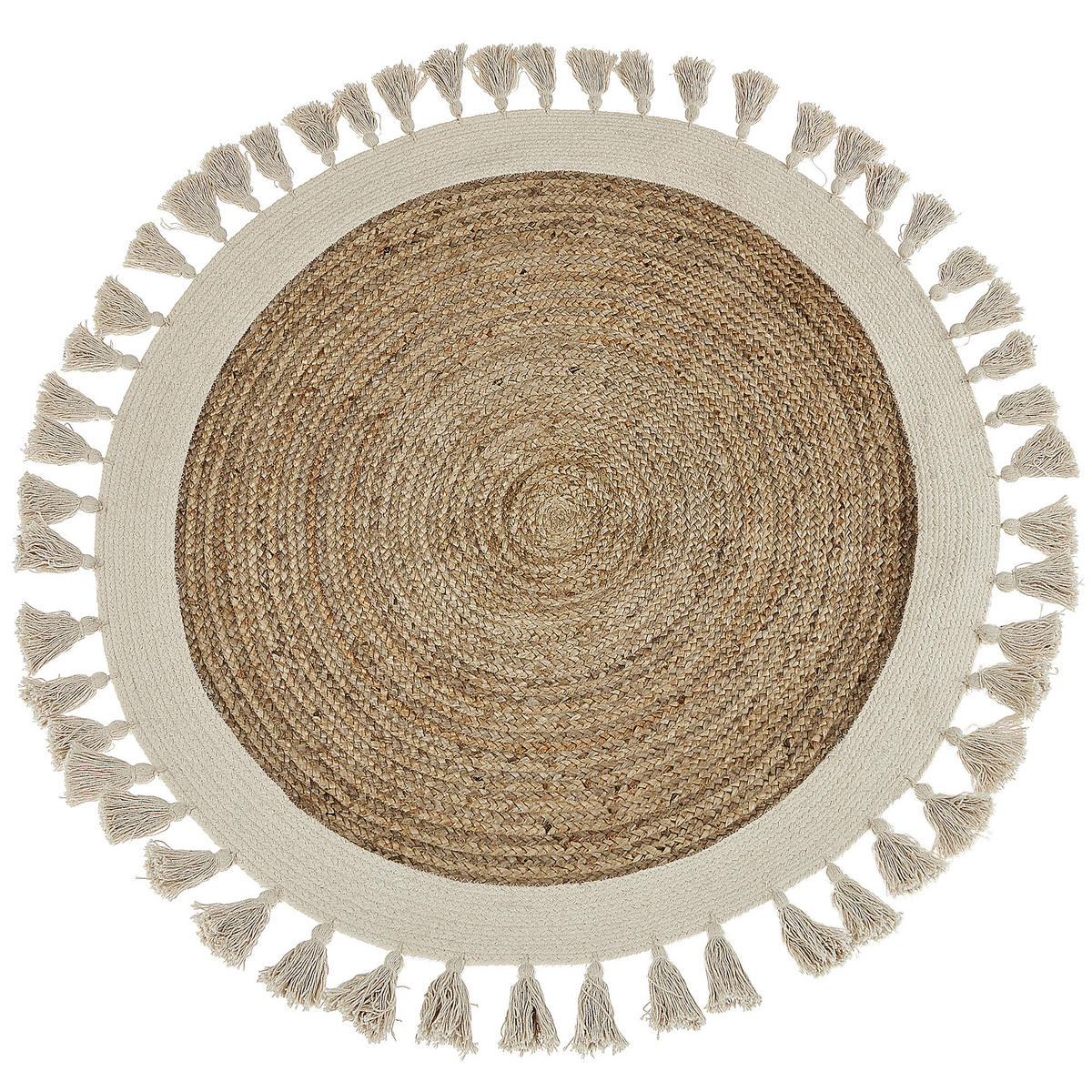 TEPPICH Beige Samsun - Beige, Textil (120/120cm) - Beliani