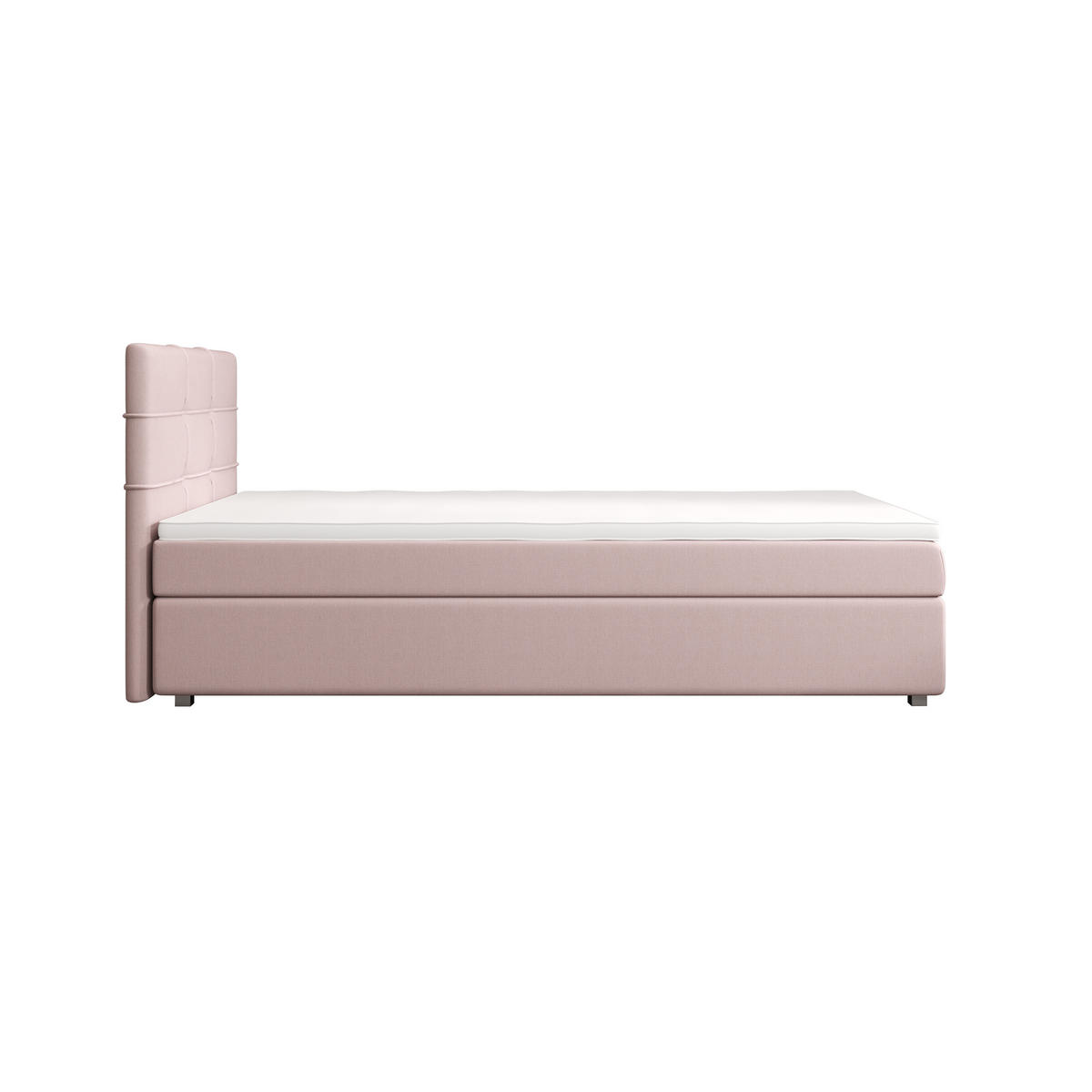 BOXBETT FADO 1 100x200, mit Matratze H3 und Topper, Cosmic 14 - Rosa, Holz/Kunststoff (100/200cm) - Bedante