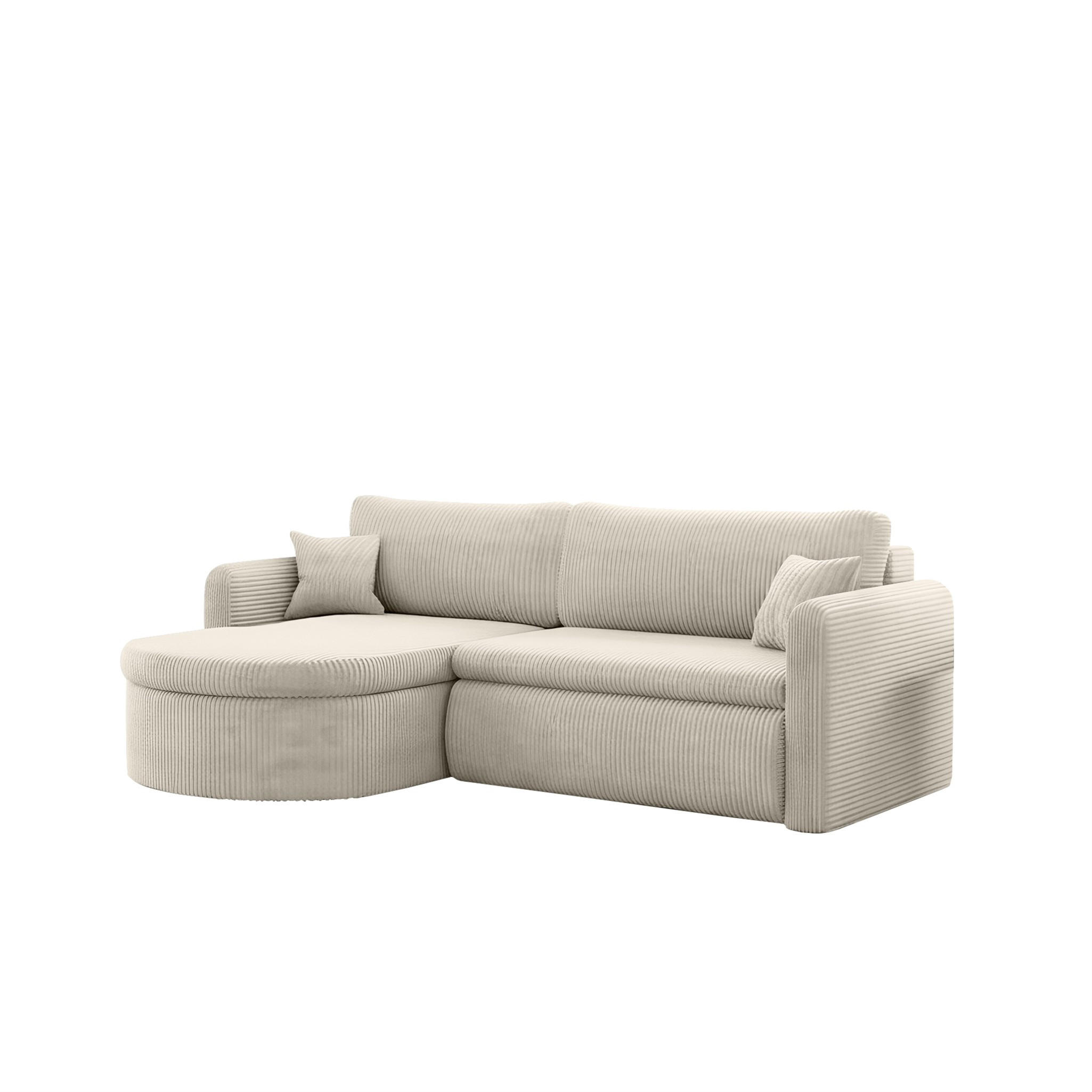 ECKSOFA Feliz In Poso - Weiß, Holzwerkstoff/Textil (160/250cm) - Fun Möbel