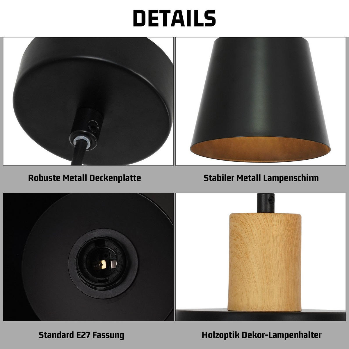 KRONLEUCHTER Hellanar 20.0/20.0/149.0 cm (2er-set) - Schwarz, Metall (149/20/20cm) - ZMH