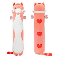 PLÜSCHKISSEN Katze 70 cm Rosa - Rosa, Textil (20/35cm)