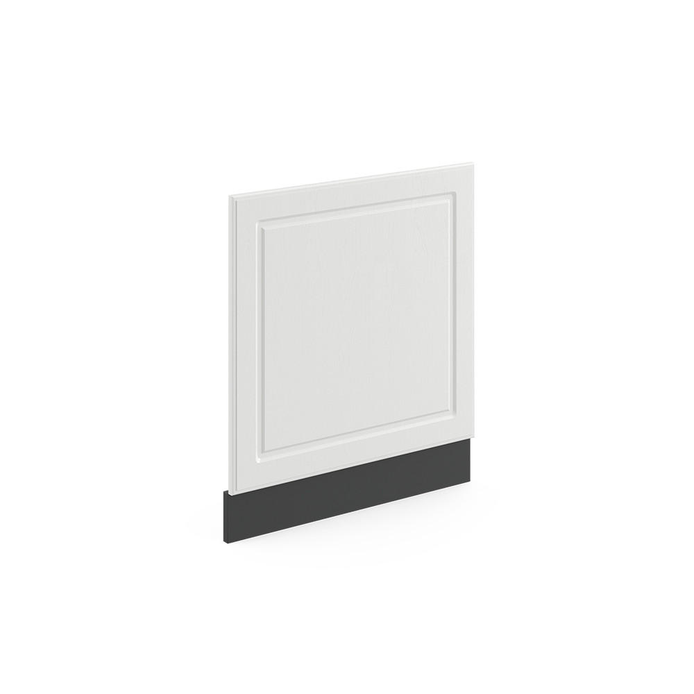 FRONTBLENDE R-Line Weiß Landhaus 60 cm ohne AP - Anthrazit/Weiß, Holzwerkstoff (60/57.2/1.6cm) - Vicco