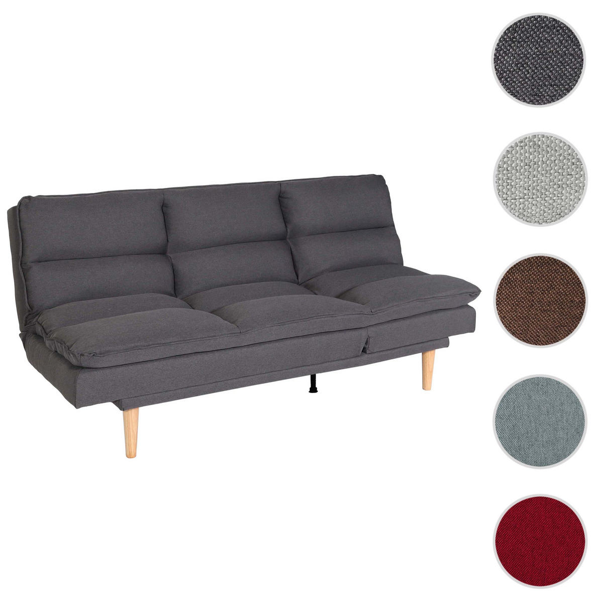 SCHLAFSOFA Grau - Grau, Textil (180/90/110cm) - MCW