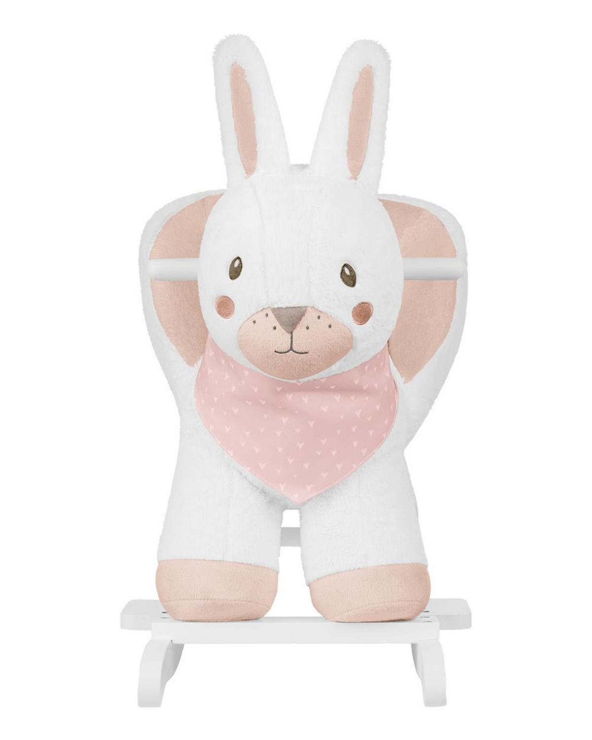 SCHAUKELTIER Hase rosa Plüsch, Sicherheitsgurt, Rückenlehne, Fußstützen, ab 12 Monate - Rosa, Textil (33/55/68cm) - Kikka boo