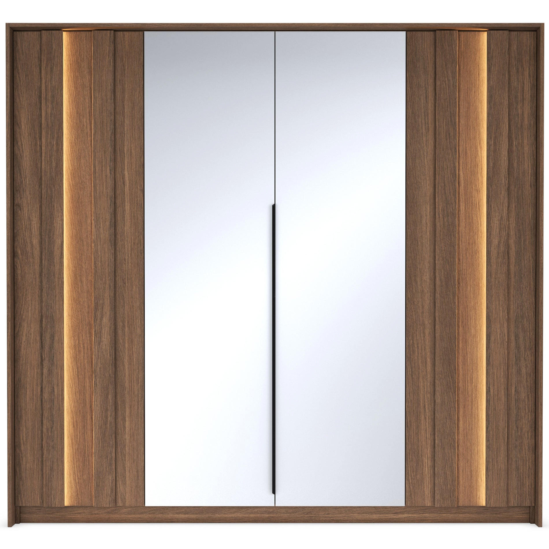 ŠATNÍKOVÁ skriňa Amaro, dub, 223 cm - čierna/farba duba, kov/kompozitné drevo (223.2/210/59.6cm) - Selsey