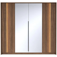 ŠATNÍ skříň Amaro, dub, 223 cm - černá/barva dubu, kov/kompozitní dřevo (223.2/210/59.6cm) - Selsey
