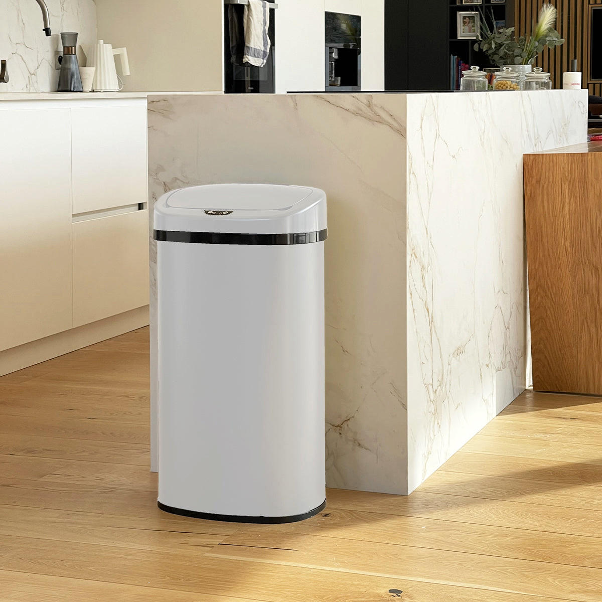 MÜLLBEHÄLTER MAJESTIC weiß - Weiß, Metall (29/65/41cm) - Kitchen Move