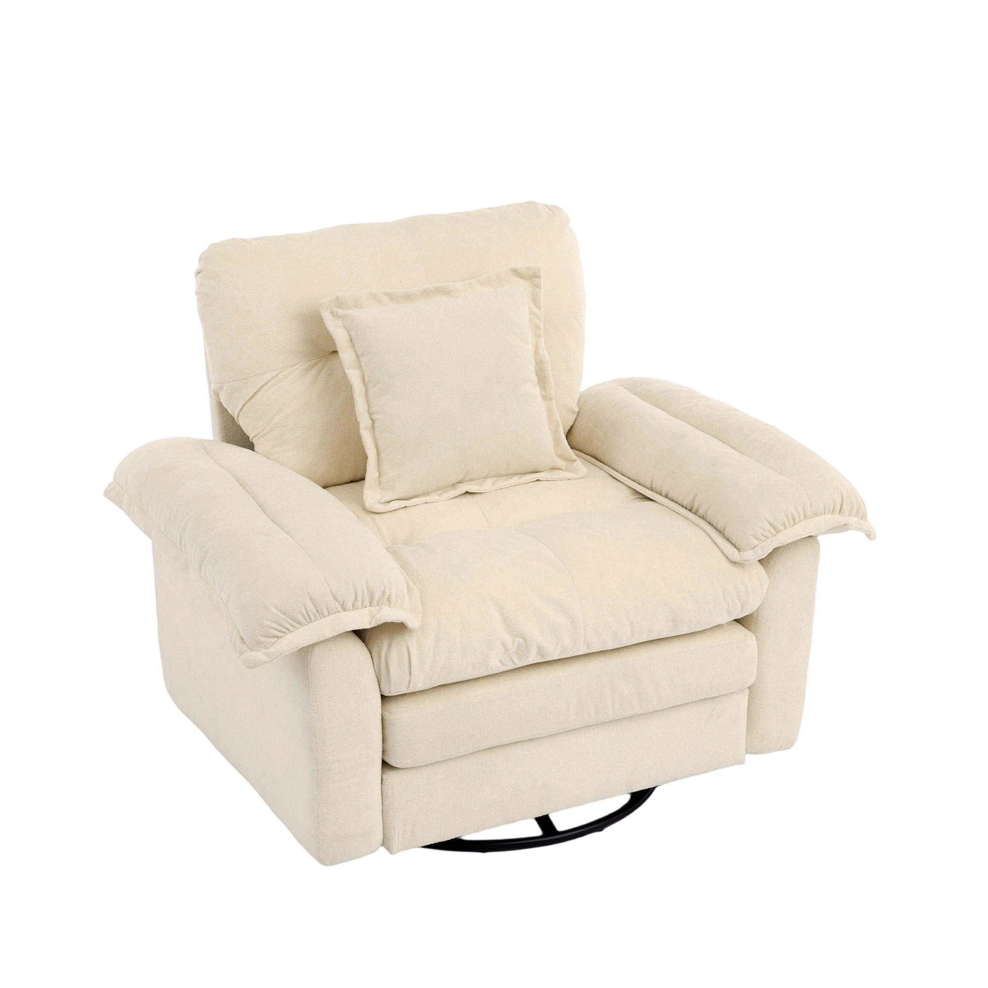 SESSEL DE-35187 360° drehbar Beige - Beige, Metall (84/96/116cm) - ComfortXL