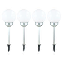 LED AUSSENLEUCHTE Solarkugel Weiß - Weiß, Kunststoff (15/15/42.5cm)