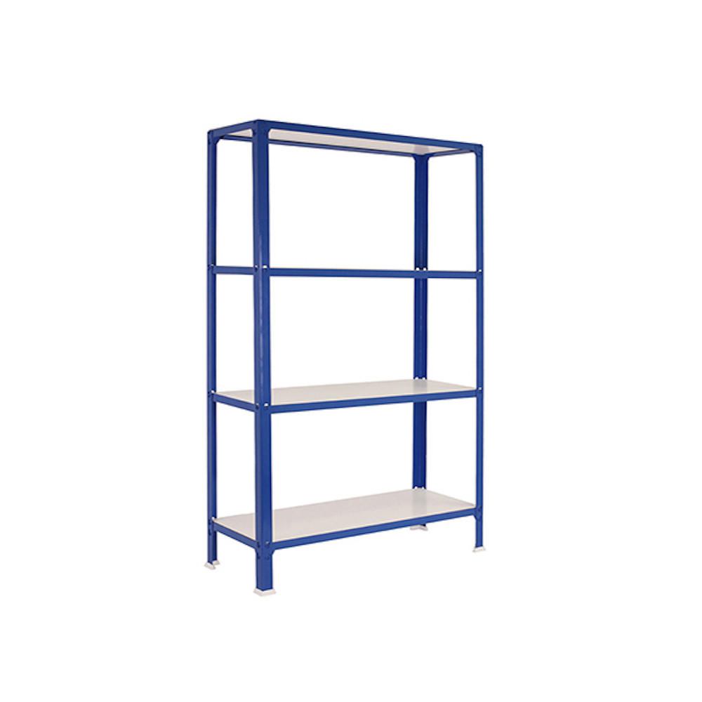 WOHNREGAL LIVING KOALA WOOD mit 4 Fachböden | HxBxT 160x80x30cm | Fachlast 150kg | Blau/Weiß - Blau, Metall (80/160/30cm) - PROREGAL