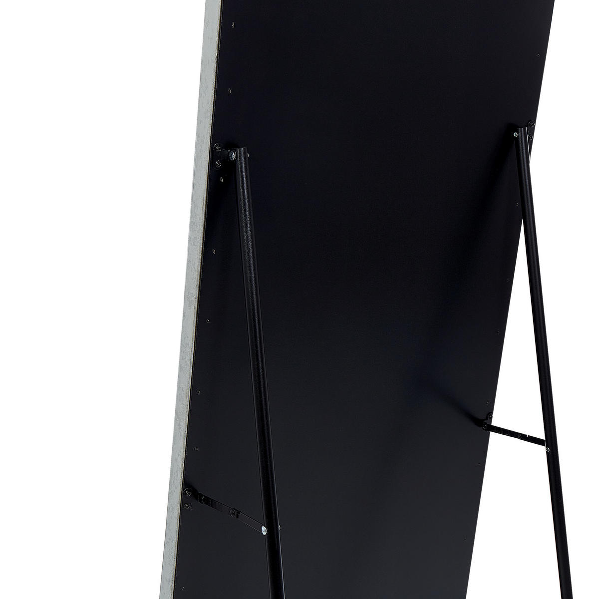 STANDSPIEGEL aus Kunstleder 50/150 cm Hellgrau Locronan - Grau, Kunststoff (50/150/33cm) - Beliani