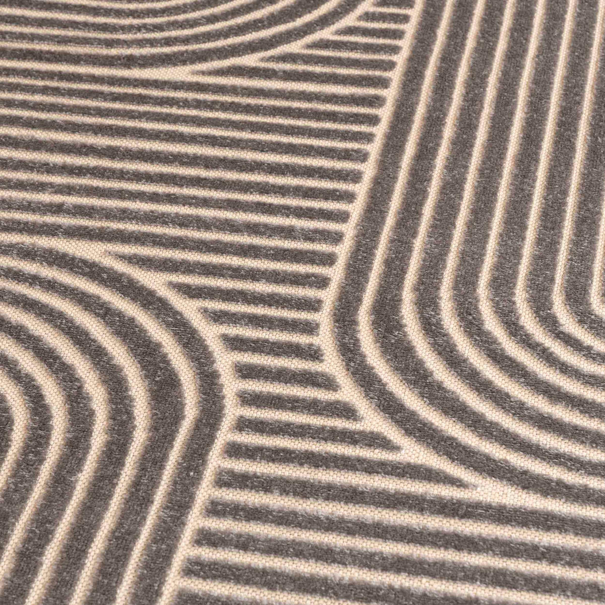 MATTA grå geometrisk - 200 x 300 cm - Cremefärgad/Grå, Textil (200/300cm) - Mazovia
