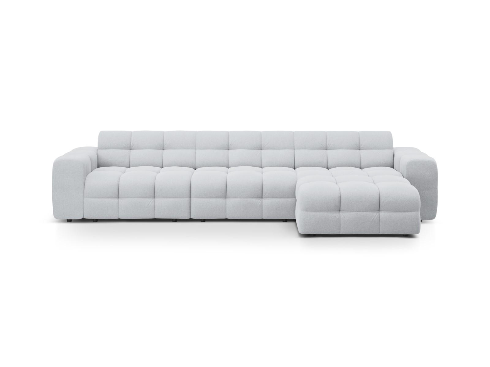 ECKSOFA rechts Kendal aus strukturiertem Stoff hellgrau 5 Sitzplätze - Hellgrau, Textil (173/357cm) - Micadoni