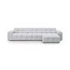 ECKSOFA rechts Kendal aus strukturiertem Stoff hellgrau 5 Sitzplätze - Hellgrau, Textil (173/357cm) - Micadoni