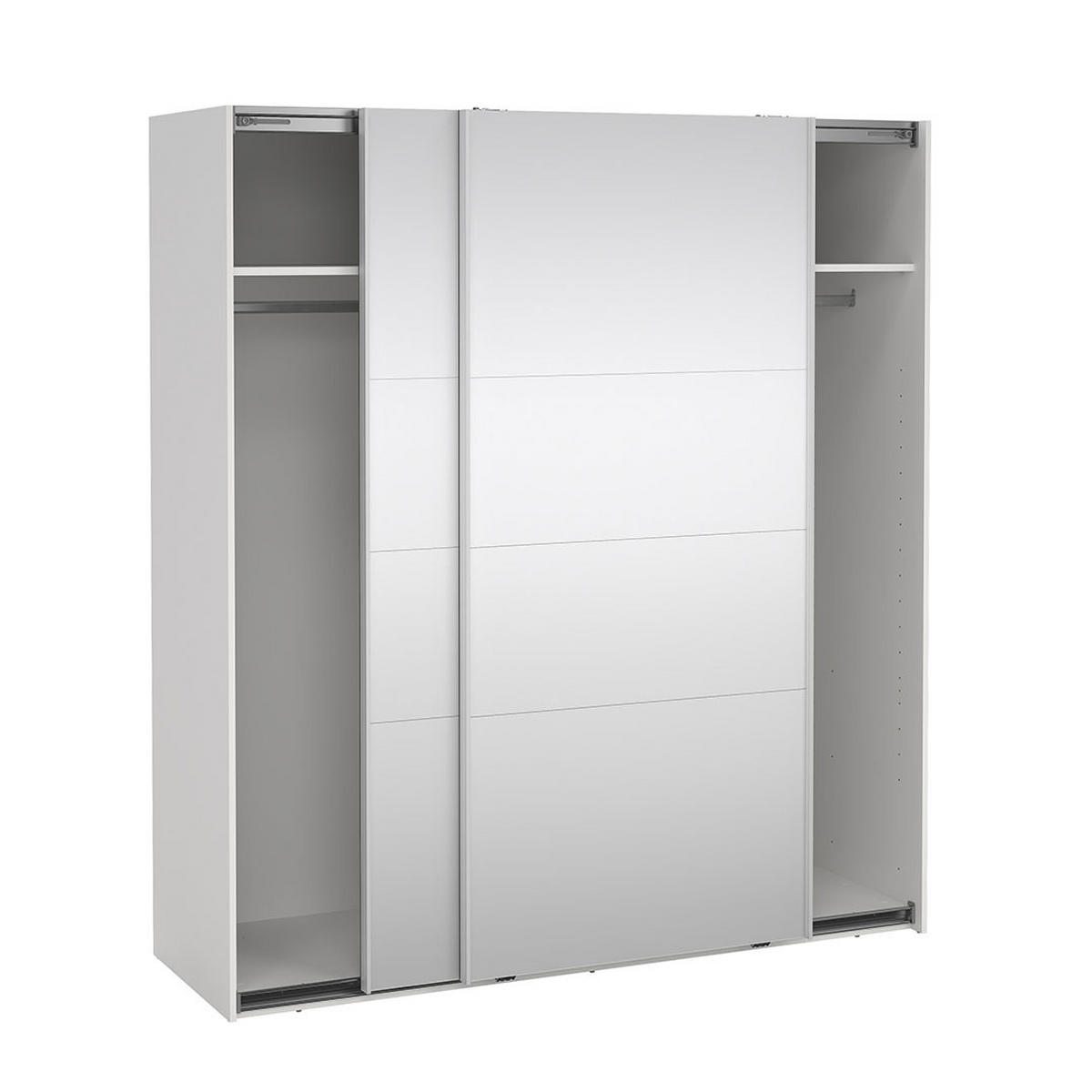 SCHIEBETÜRENSCHRANK, Catania, Weiß, Holzwerkstoff, 179 x 67 x 201 cm - Weiß, Holzwerkstoff (179/201/67cm) - ebuy24